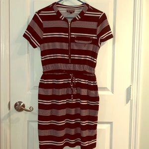 allison brittney Black/White striped casual dress
